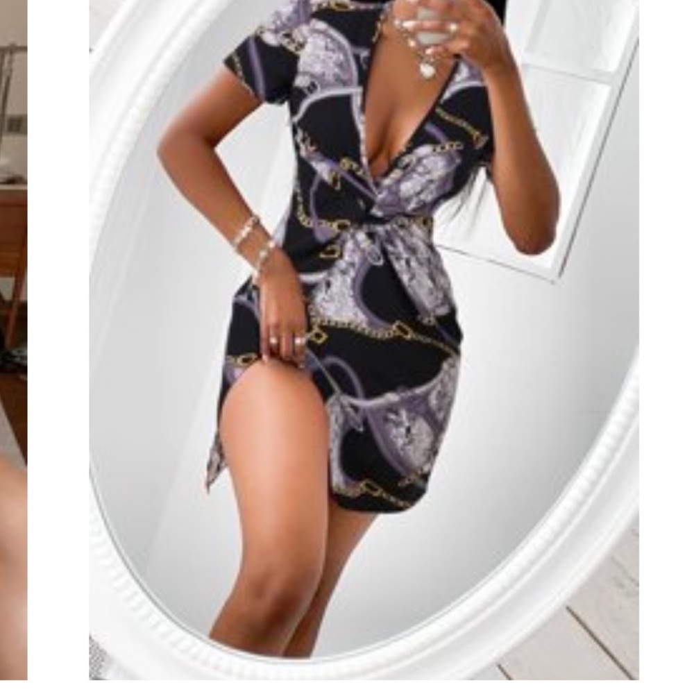 Wrap chain dress